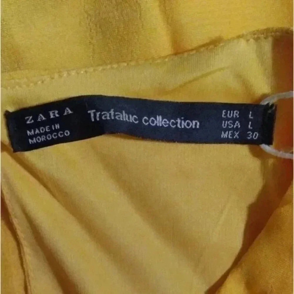 Zara Yellow Ruffle Long Sleeve Dress - Picture 5 of 5